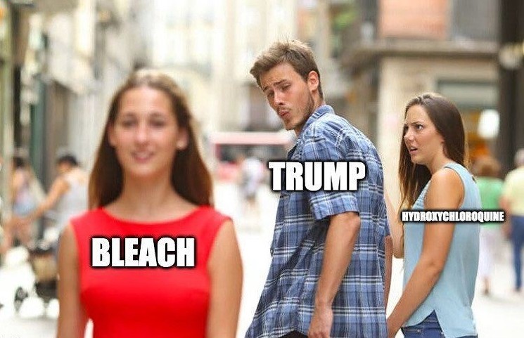 Trump Bleach meme